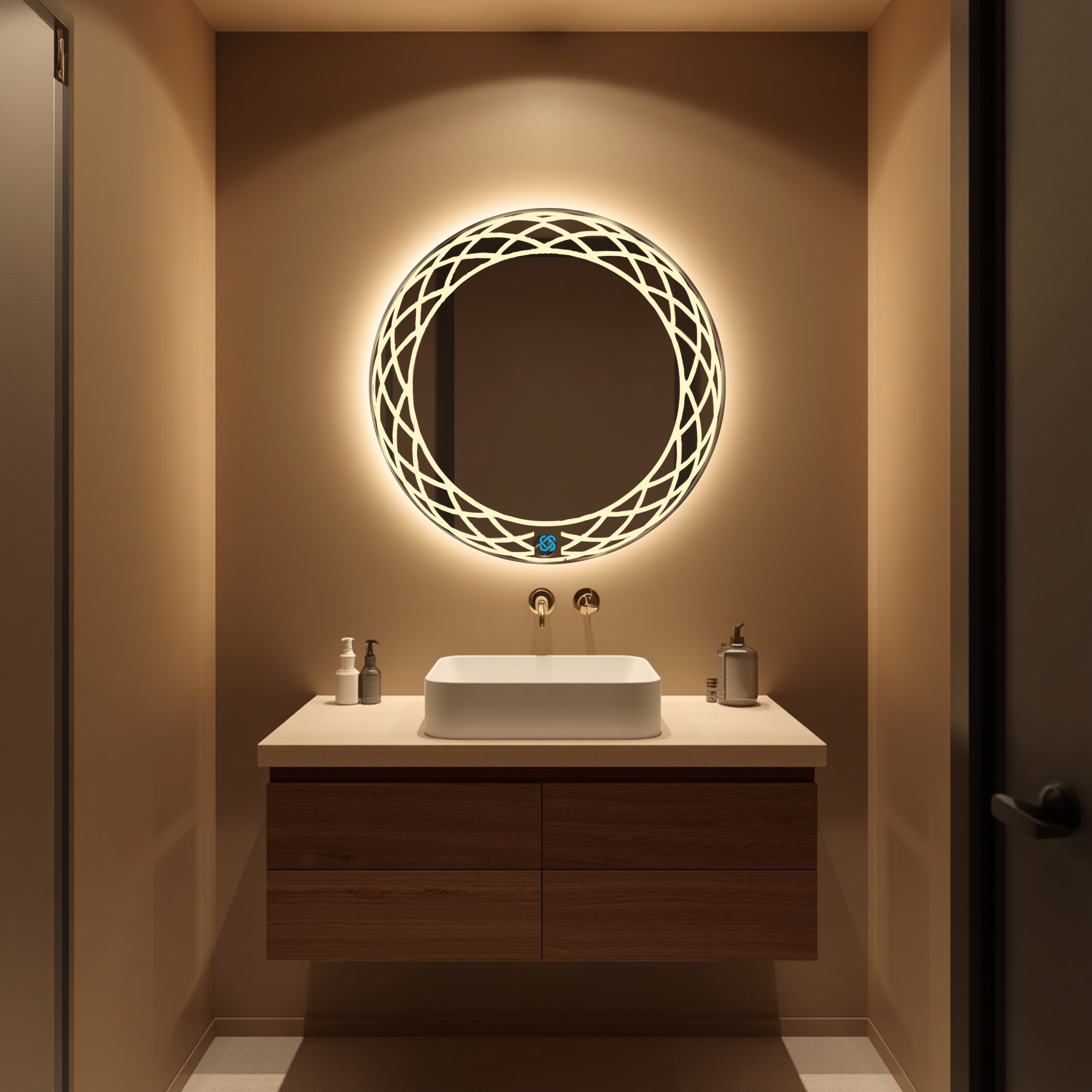 Espejo para baño con luz LED ARD redondo GLG Mirage 60 cm