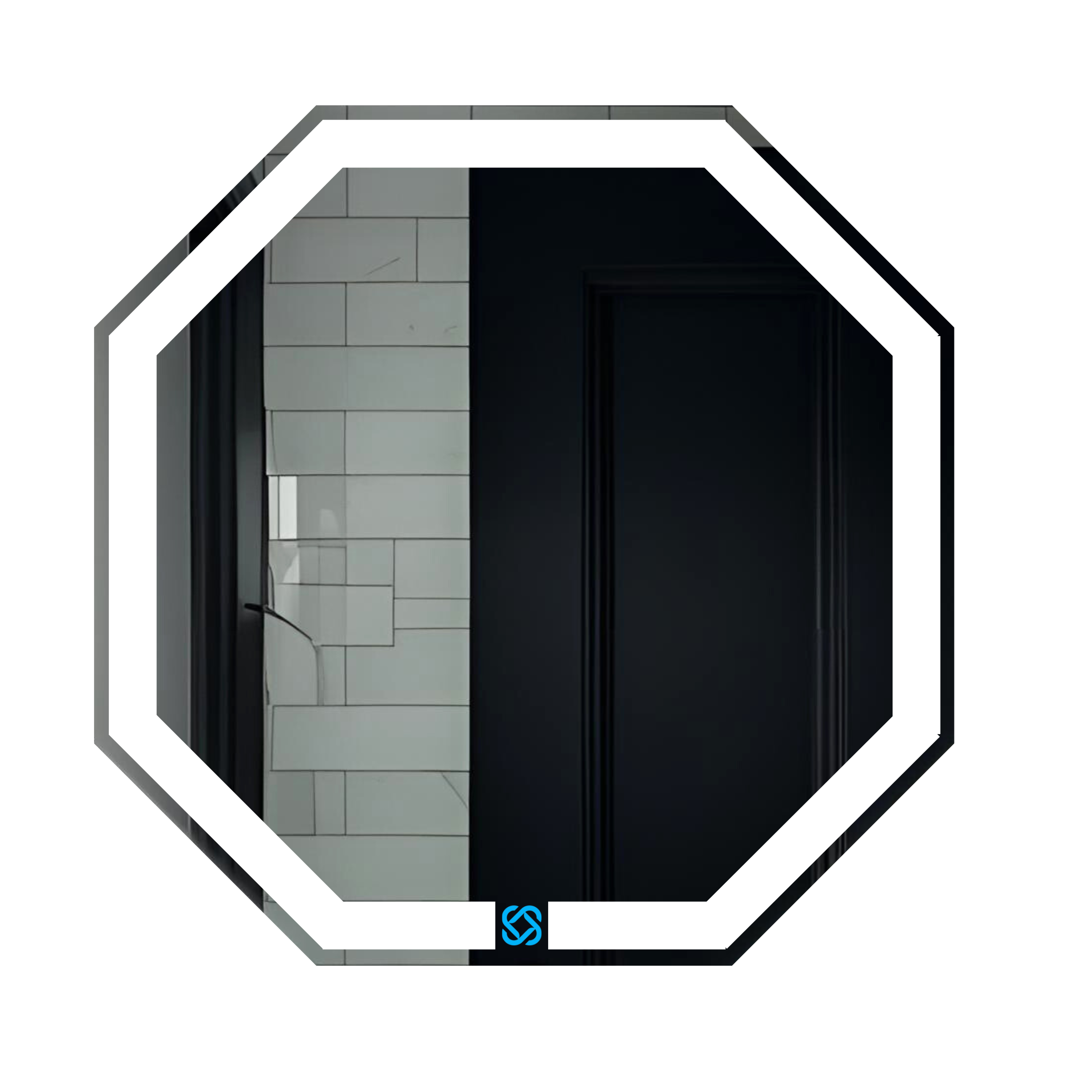 Espejo para baño con luz LED ARD octagonal GLG Octaglow 60 × 60 cm