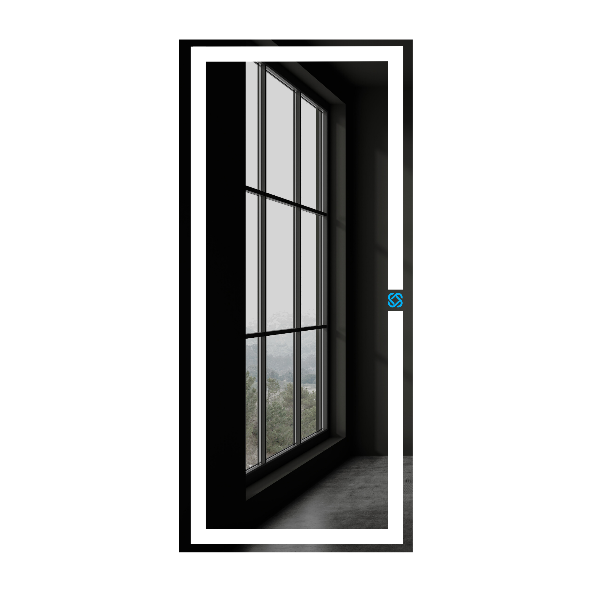 Espejo de cuerpo completo con luz LED ARD rectangular GLG 120 × 52 cm