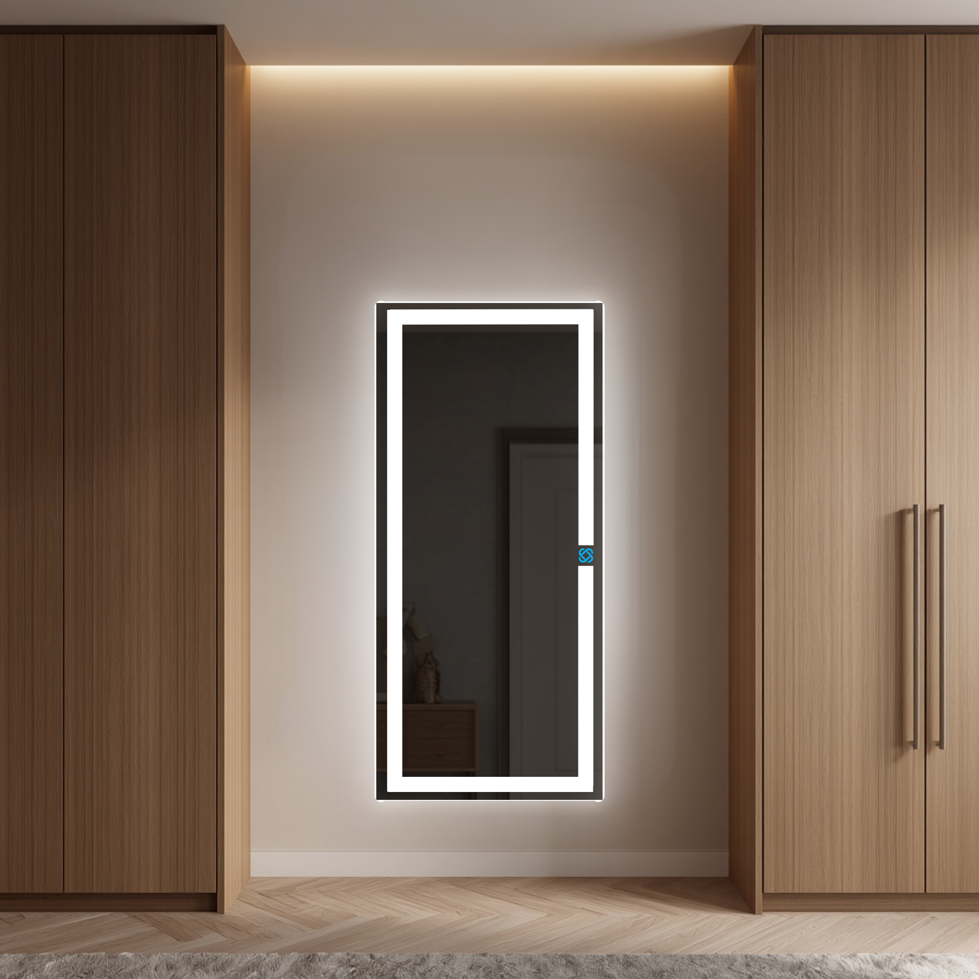 Espejo de cuerpo completo con luz LED ARD rectangular GLG 120 × 52 cm