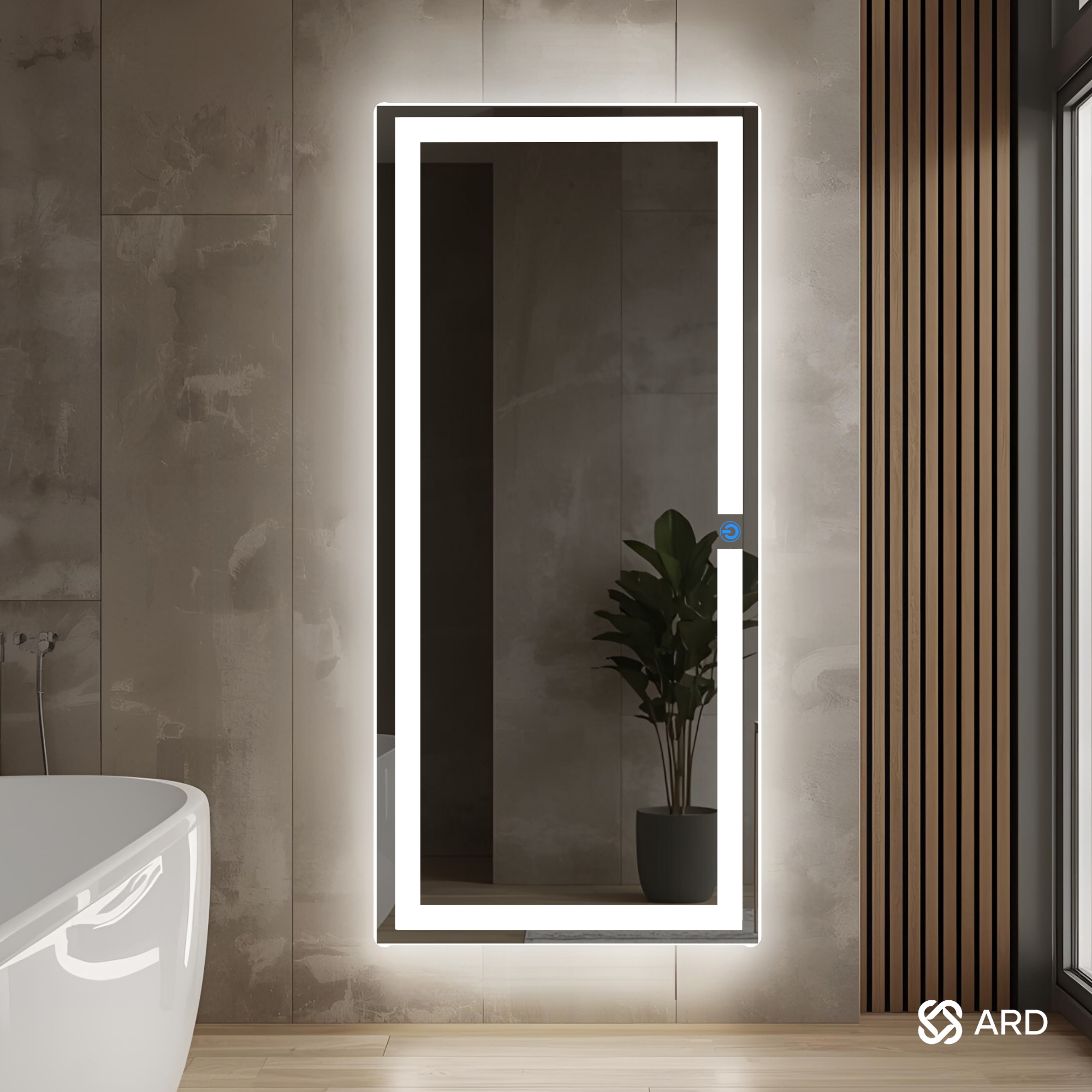 Espejo de cuerpo completo con luz LED de pared 120x52 cm | ARD