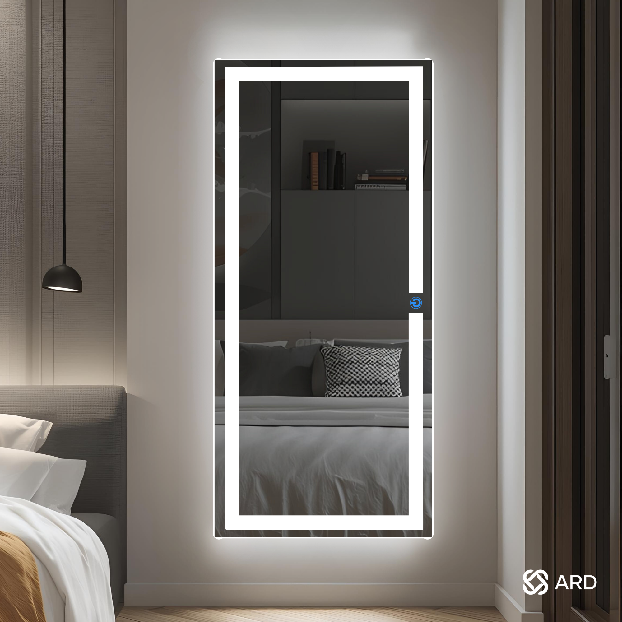 Espejo de cuerpo completo con luz LED de pared 120x52 cm | ARD