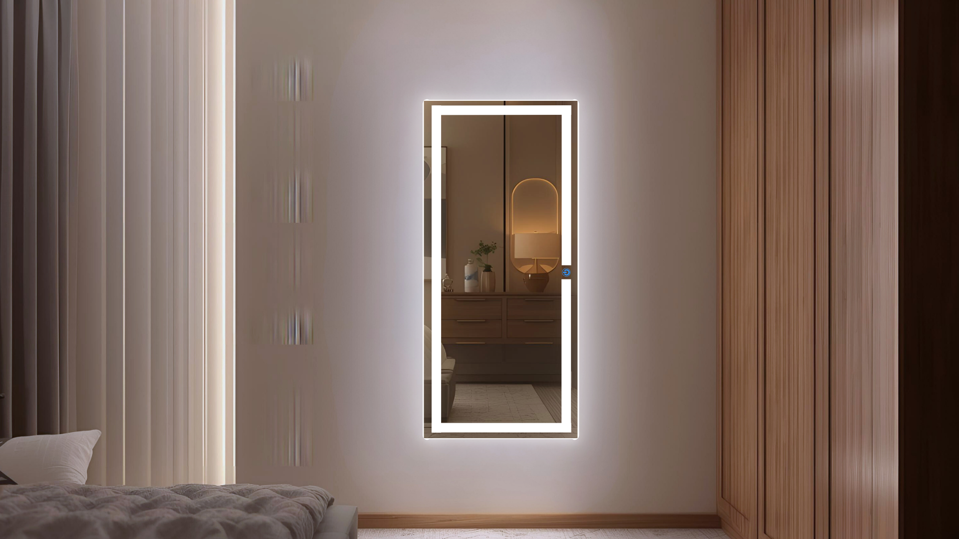 Espejo de cuerpo completo con luz led ARD 120x52 con luz fria