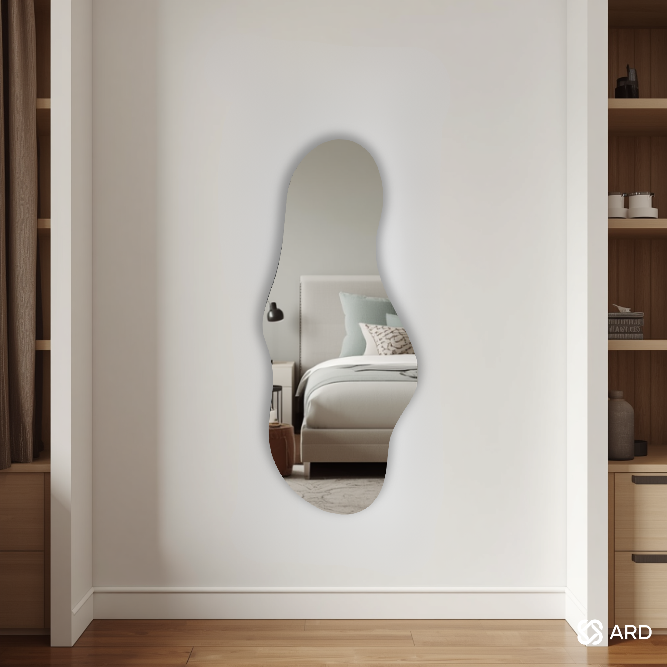 Espejo decorativo de pared irregular 120x55 cm | Glanz Cloud ARD