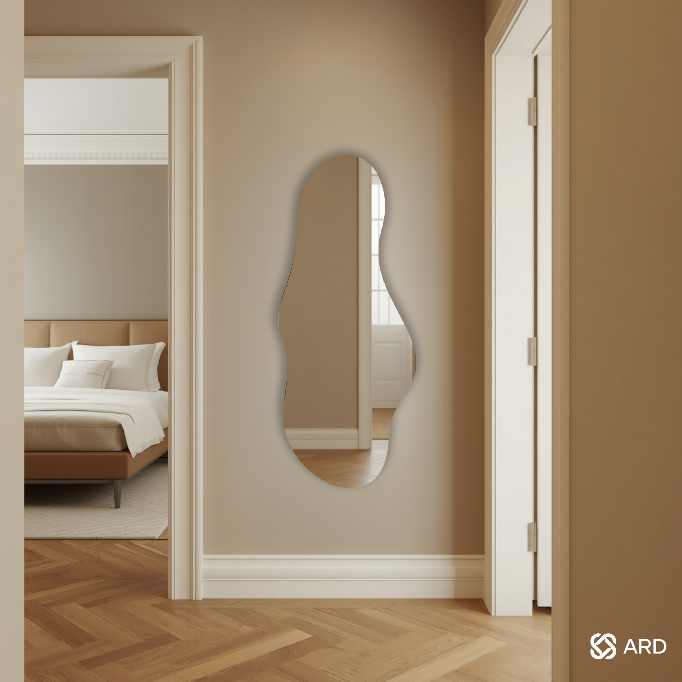 Espejo decorativo de pared irregular 120x55 cm | Glanz Cloud ARD