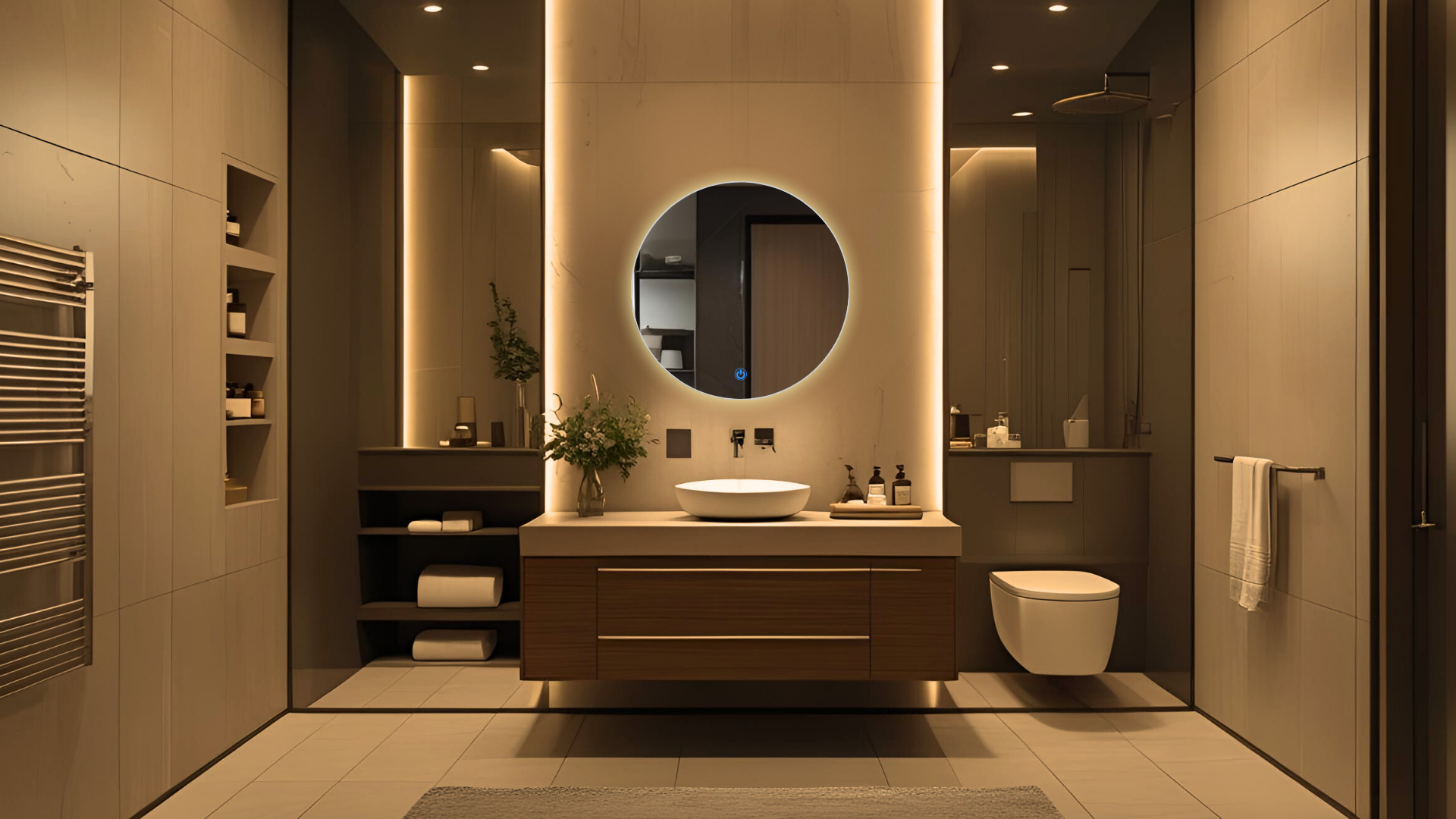 Espejo para baño con luz led ARD backlit soul 60 con luz cálida