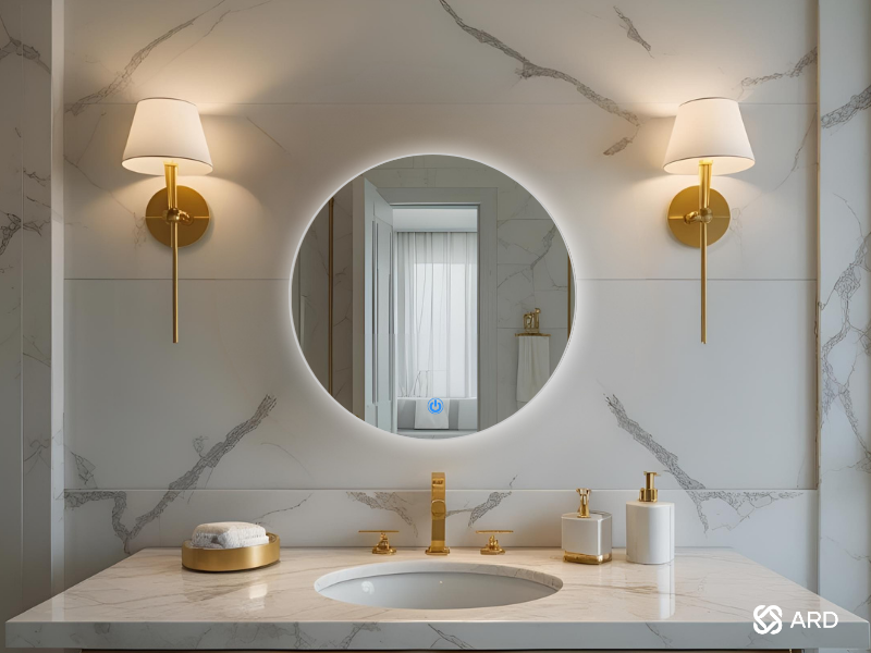 Espejo led retroiluminado para baño ARD redondo 60cm