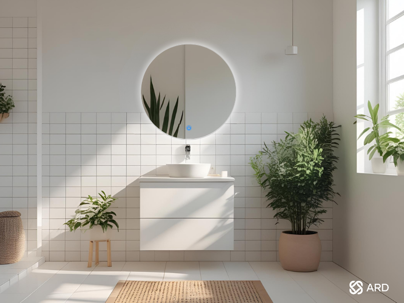 espejo para baño redondo con luz led ARD 60 cm de diametro