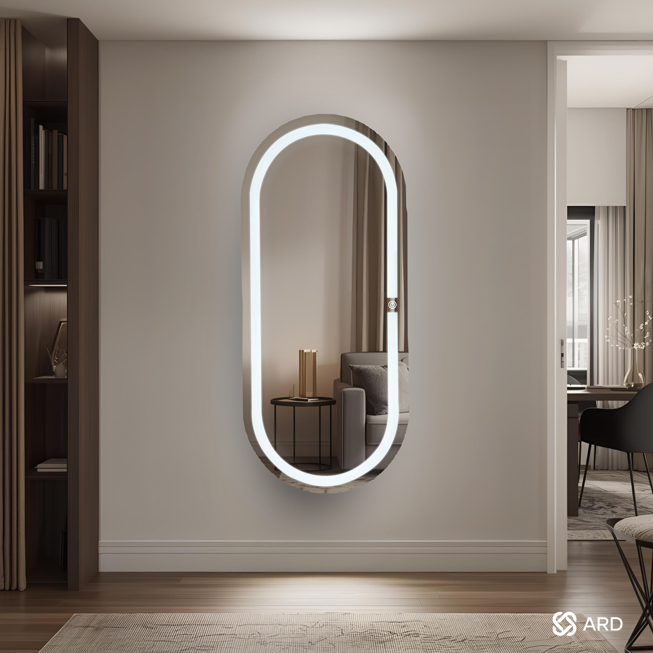 Espejo cuerpo completo LED oval 120x52 cm | ARD