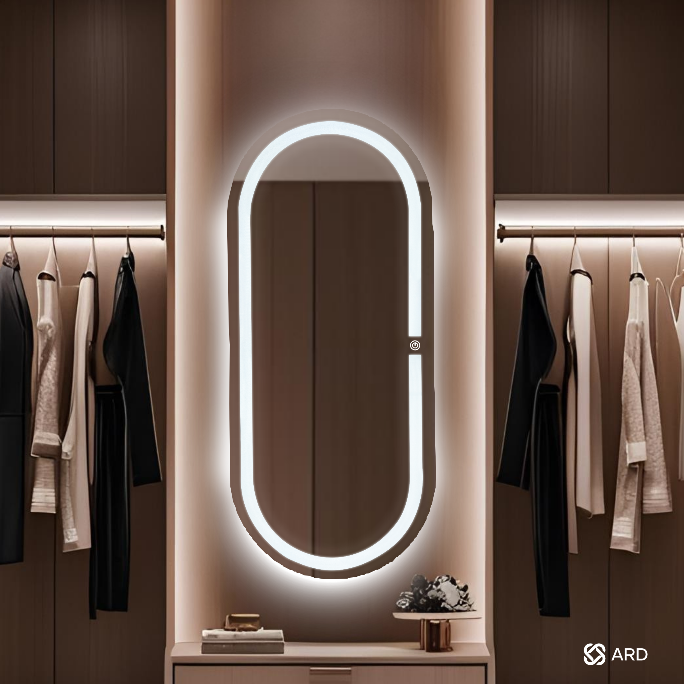 Espejo cuerpo completo LED oval 120x52 cm | ARD
