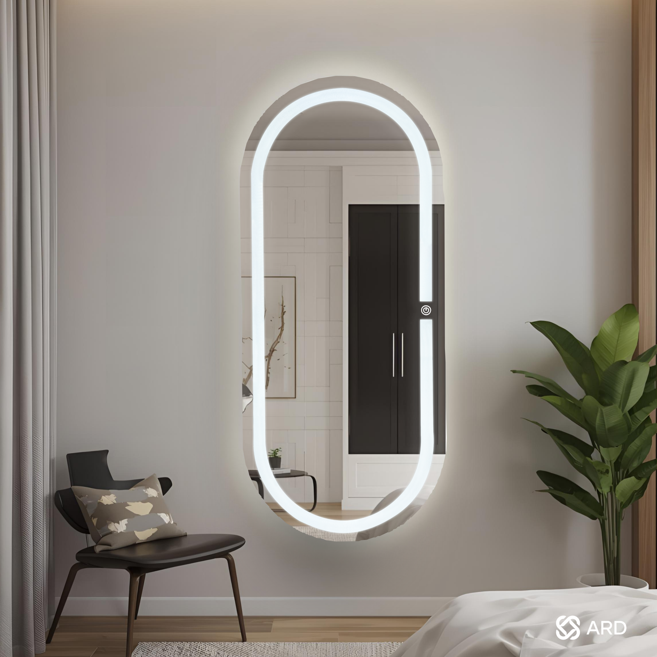 Espejo cuerpo completo LED oval 120x52 cm | ARD