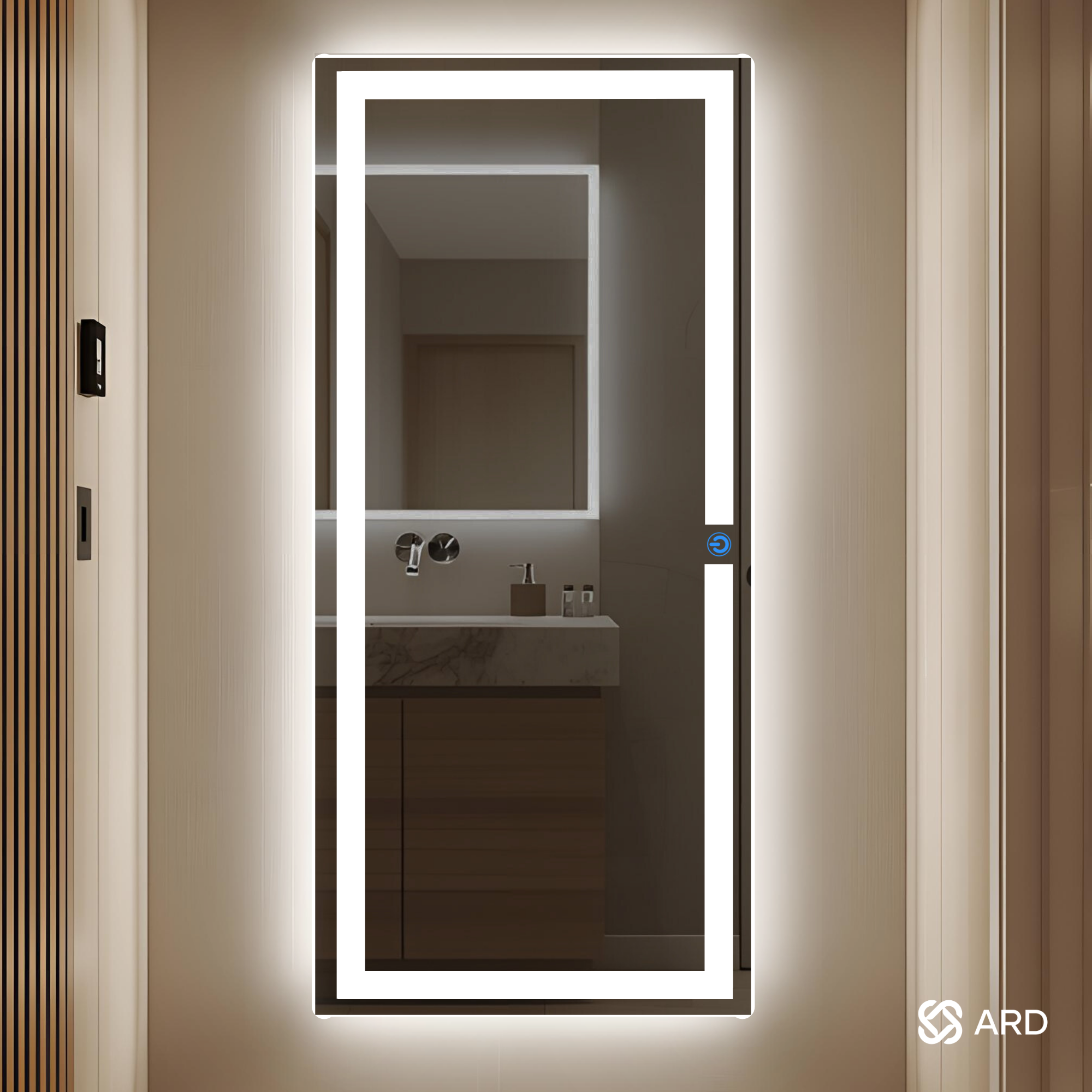Espejo de cuerpo completo con luz LED de pared 120x52 cm | ARD