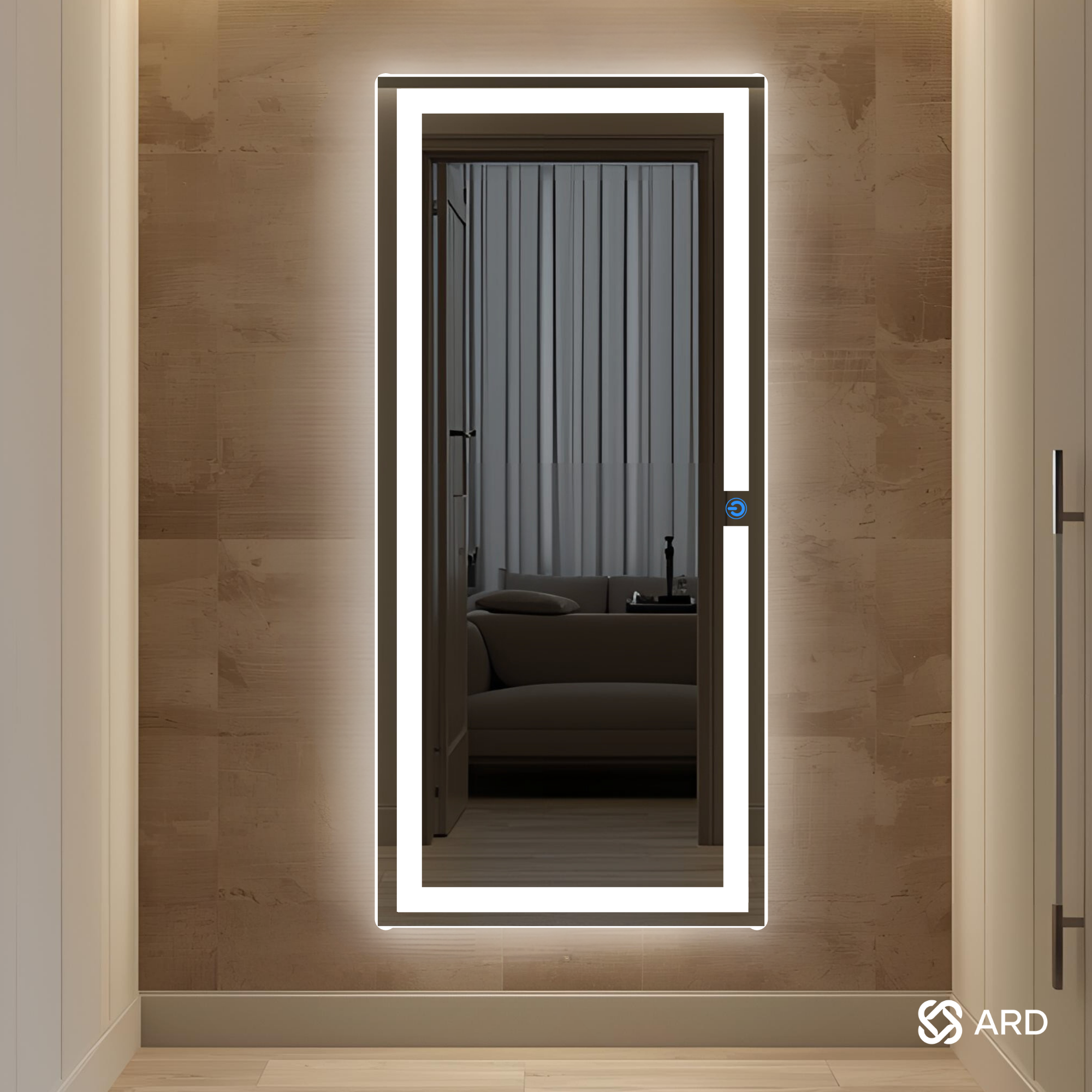Espejo de cuerpo completo con luz LED de pared 120x52 cm | ARD