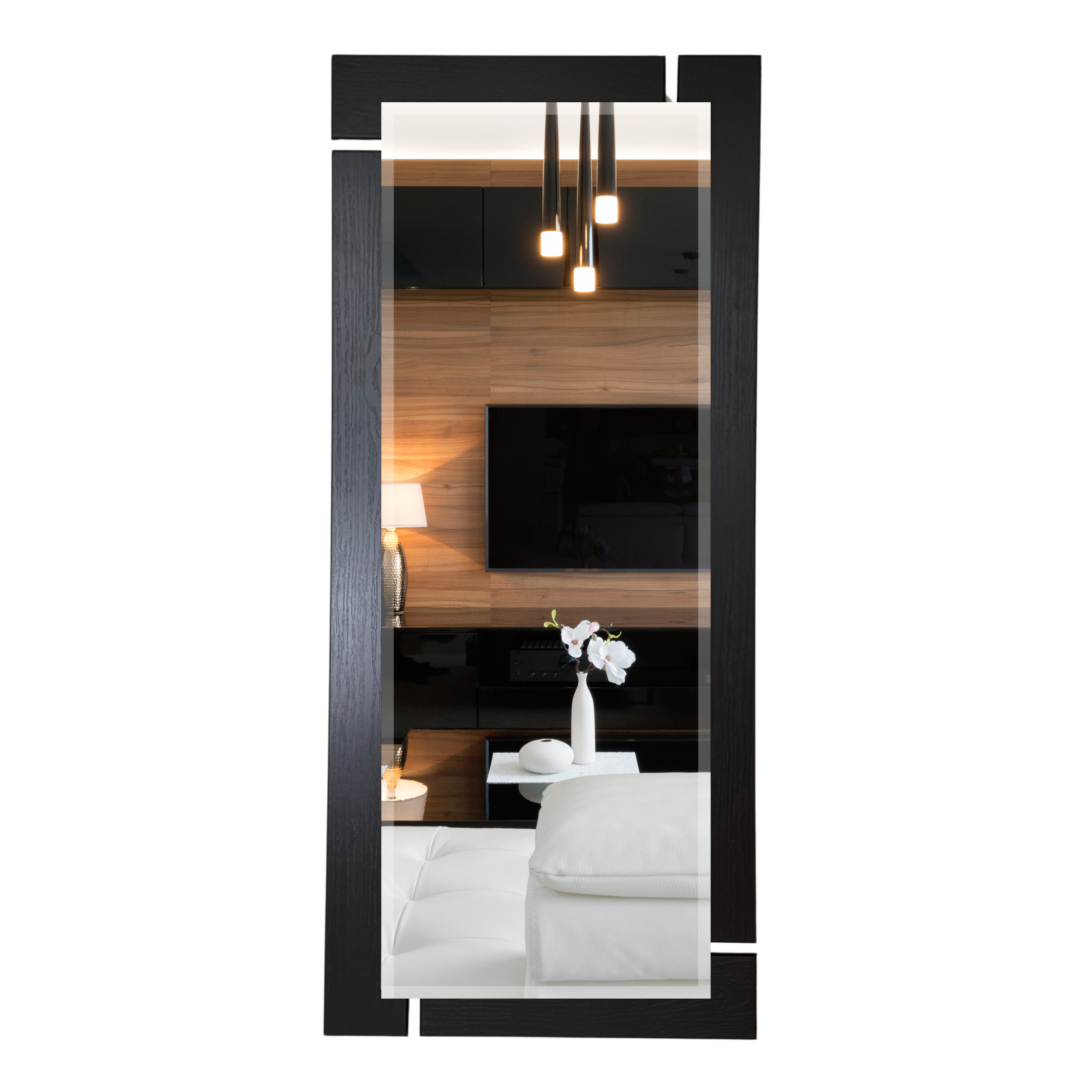 Espejo decorativo 138x55 cm marco negro | ARD
