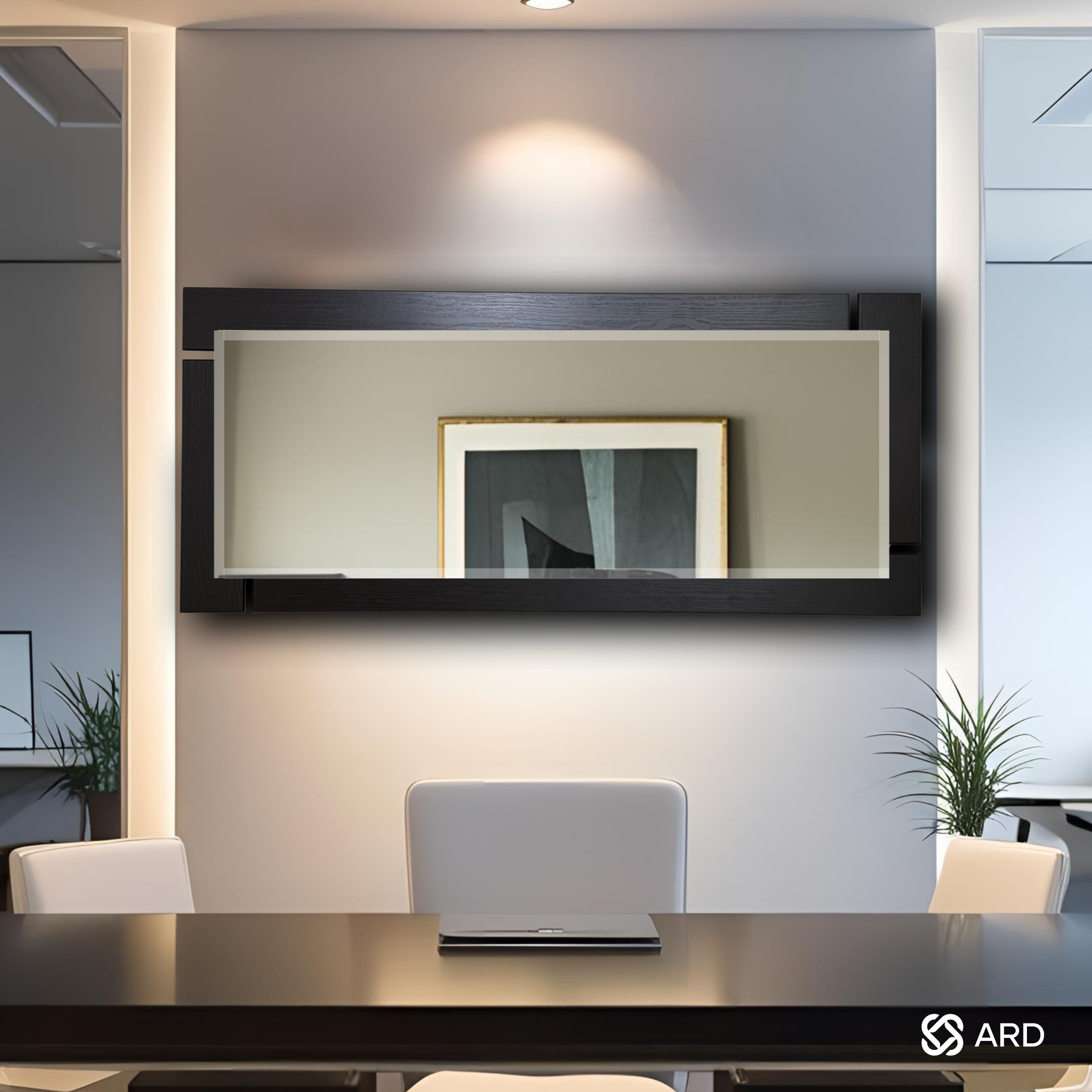 Espejo decorativo 138x55 cm marco negro | ARD