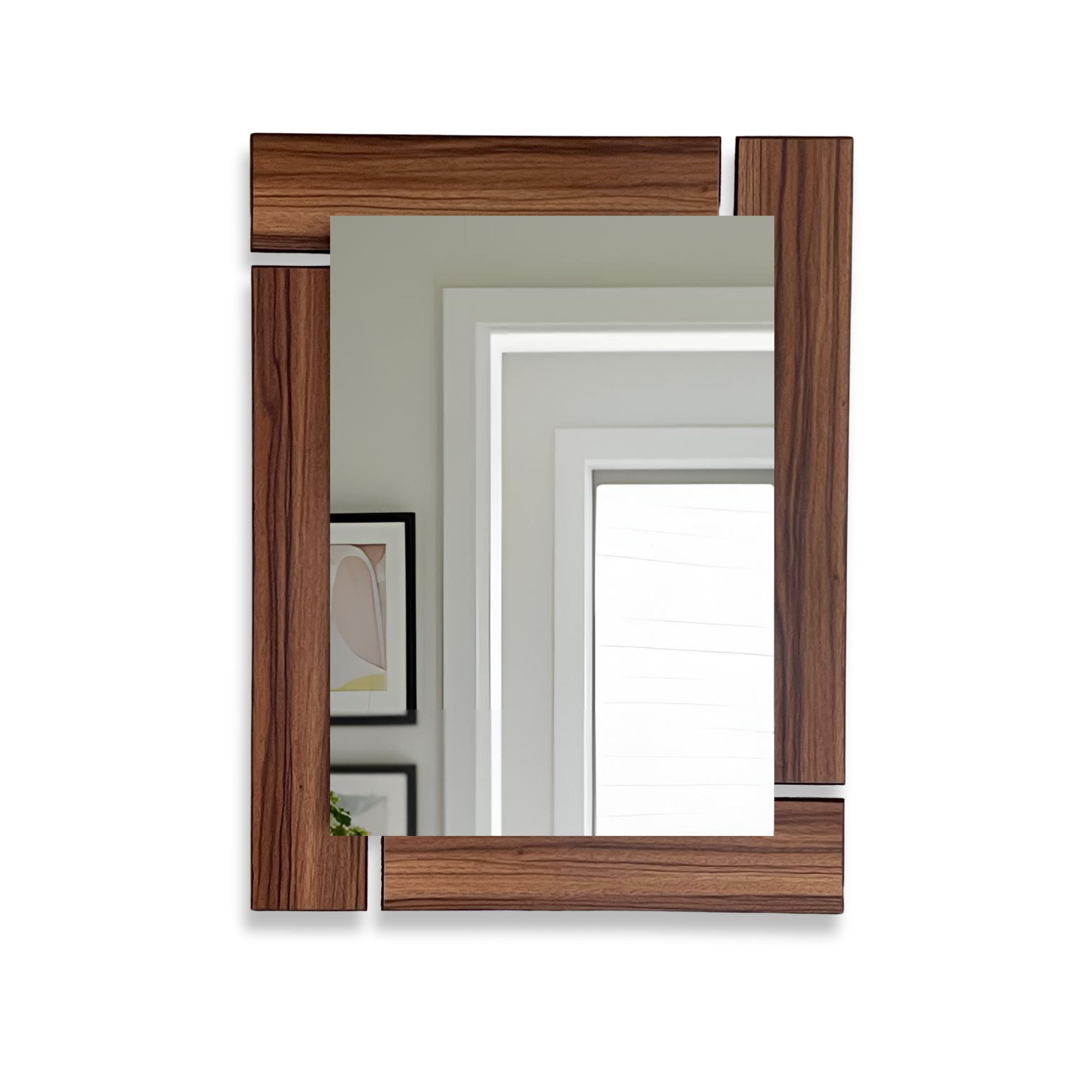 Espejo decorativo con marco de madera rectangular 78x60 cm | ARD