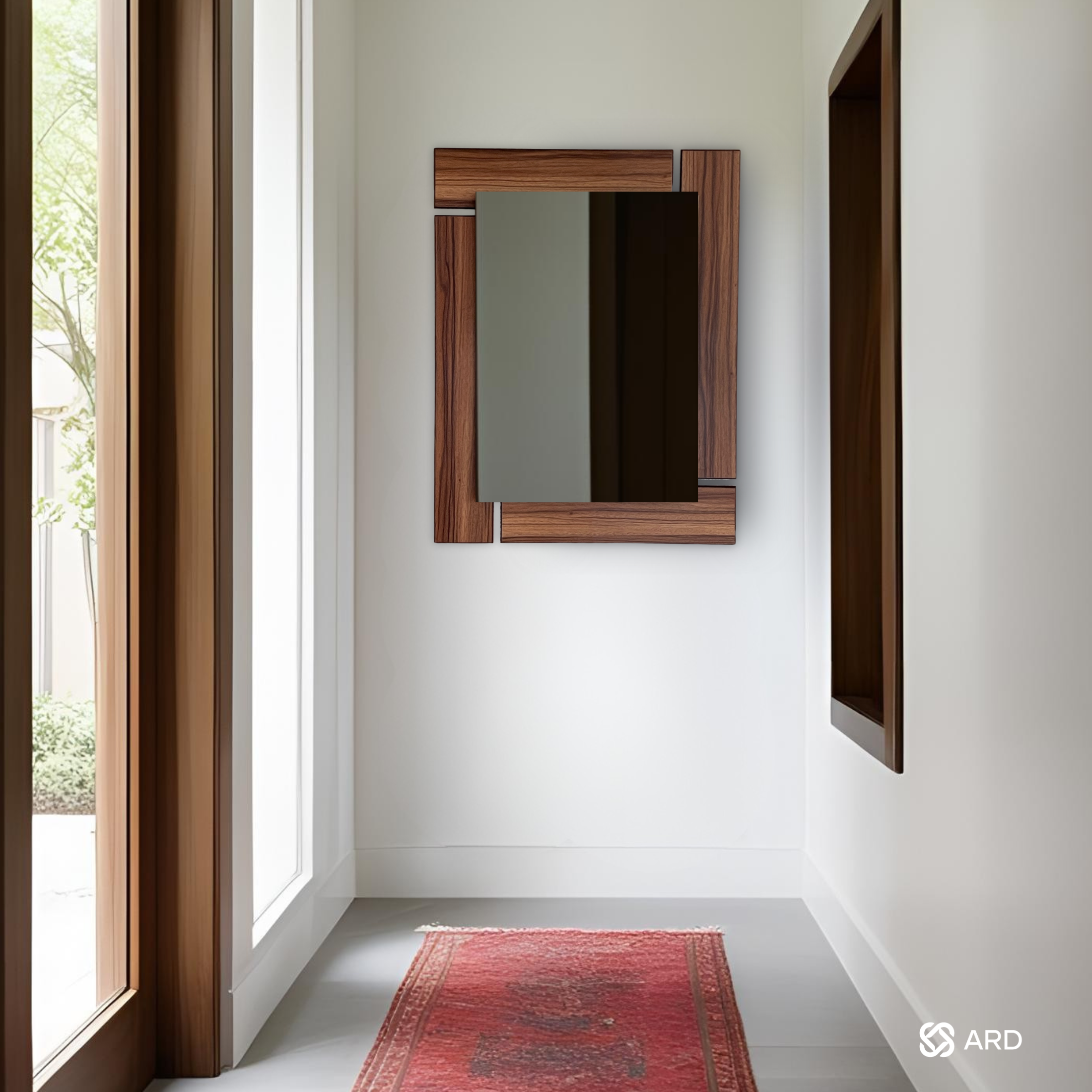 Espejo decorativo con marco de madera rectangular 78x60 cm | ARD