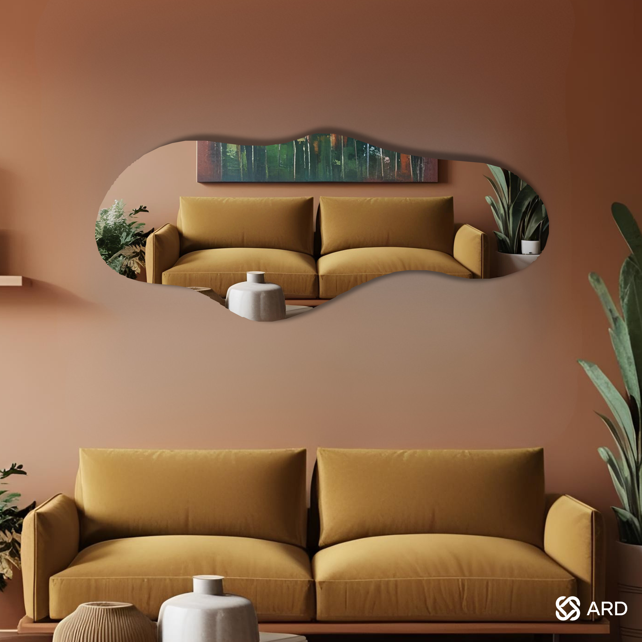 Espejo decorativo irregular 120x55 cm | Glanz Cloud ARD