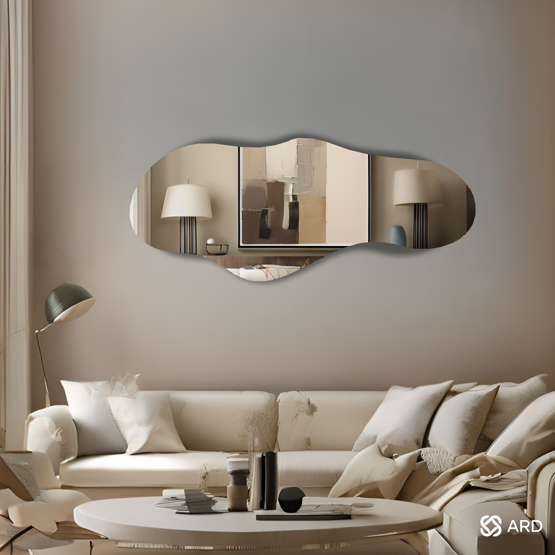 Espejo decorativo irregular 120x55 cm | Glanz Cloud ARD