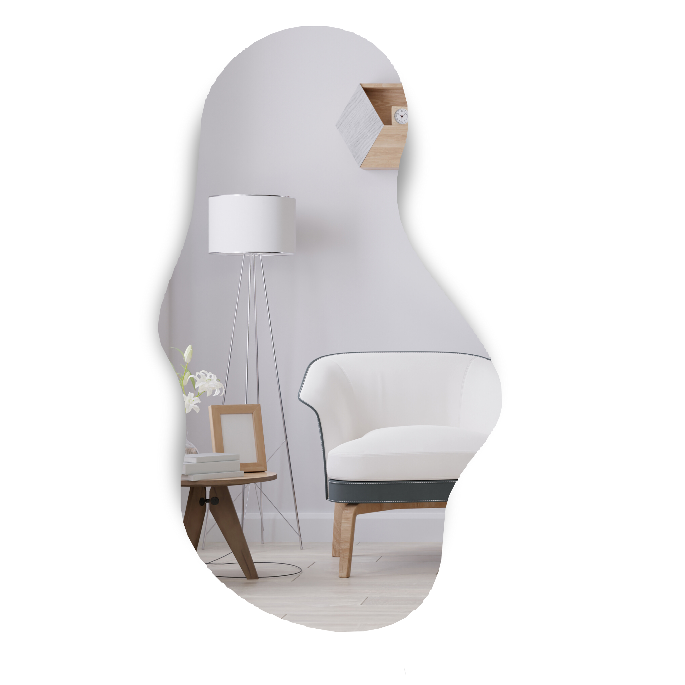 Espejo decorativo irregular 90x52 cm | Glanz Cloud ARD