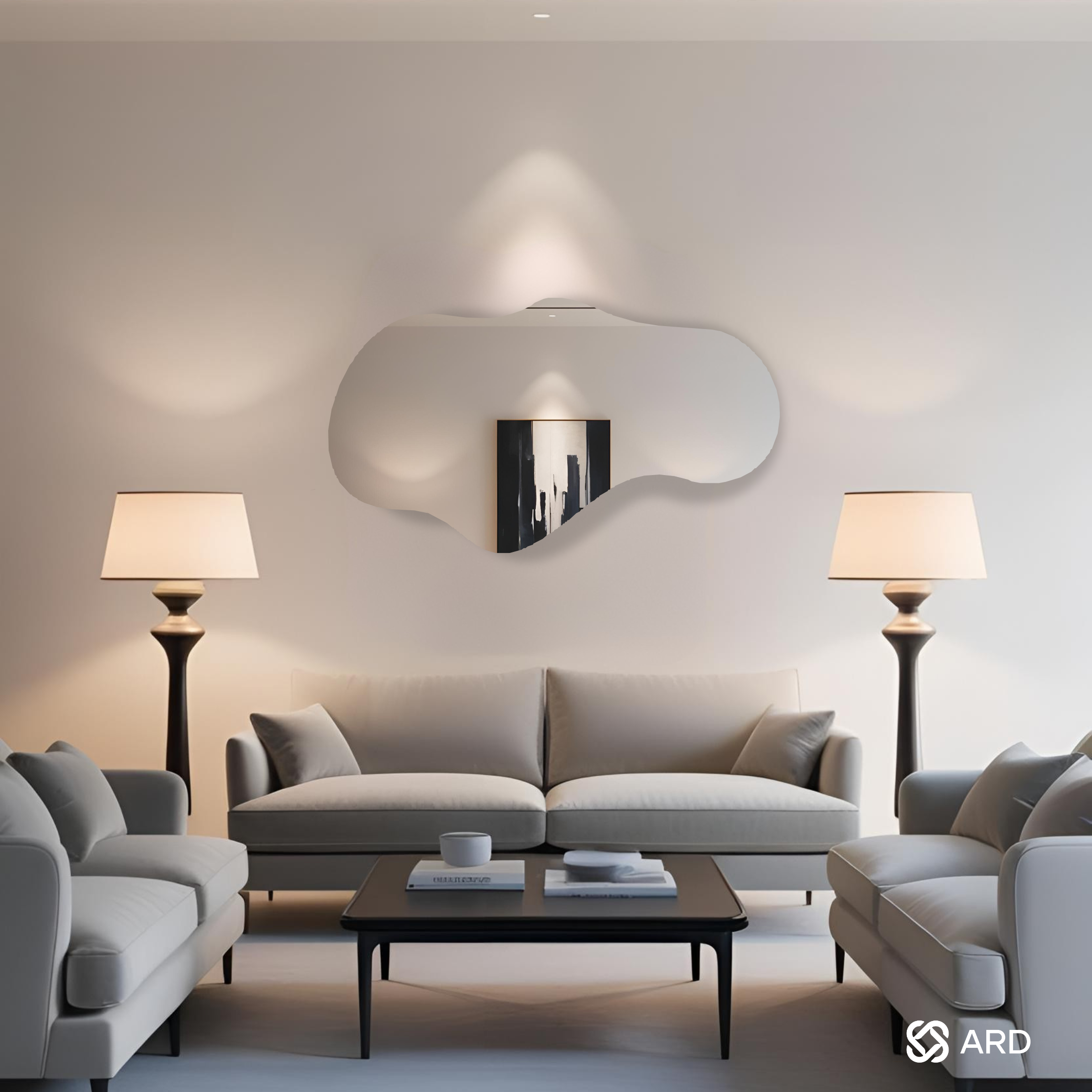 Espejo decorativo irregular 90x52 cm | Glanz Cloud ARD