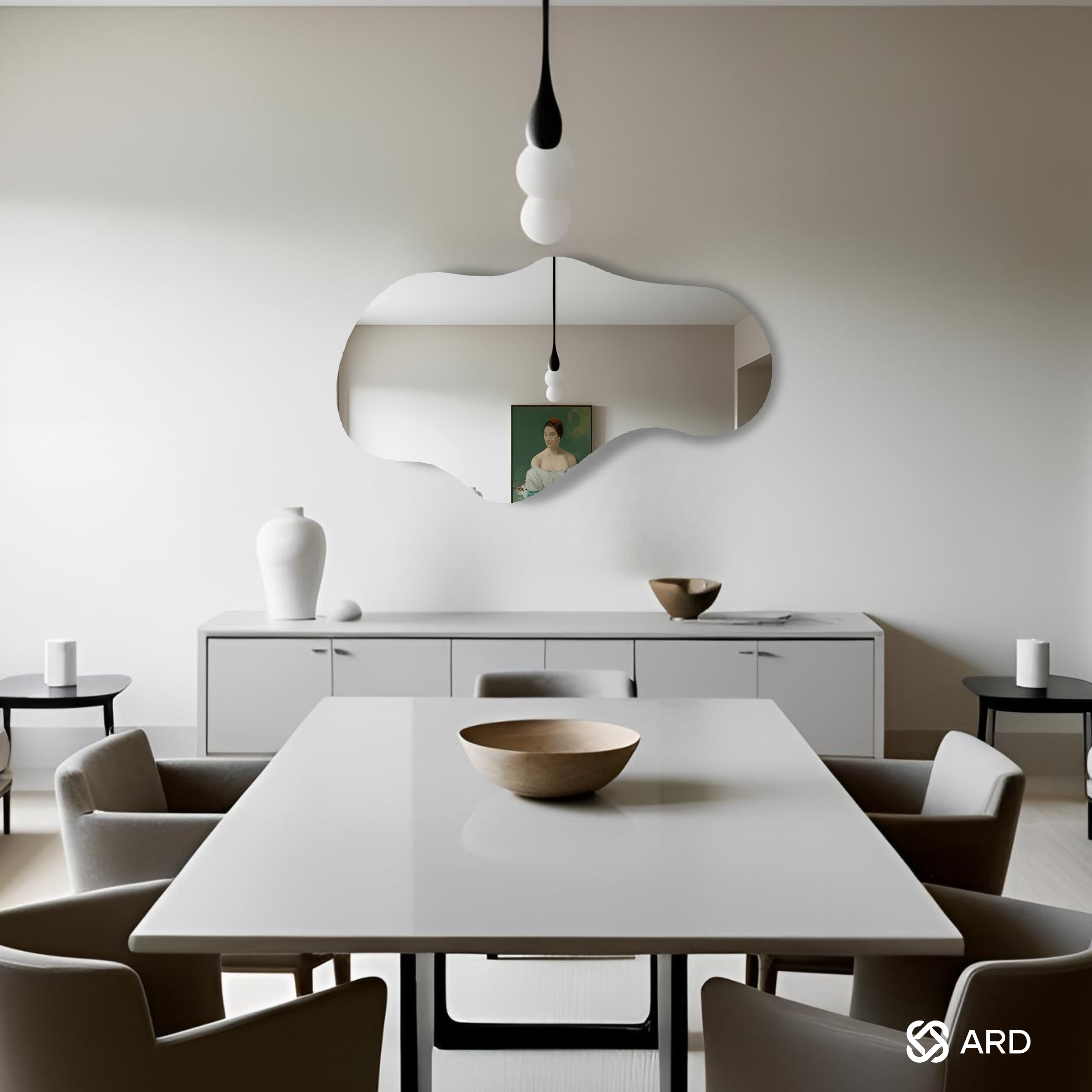 Espejo decorativo irregular 90x52 cm | Glanz Cloud ARD