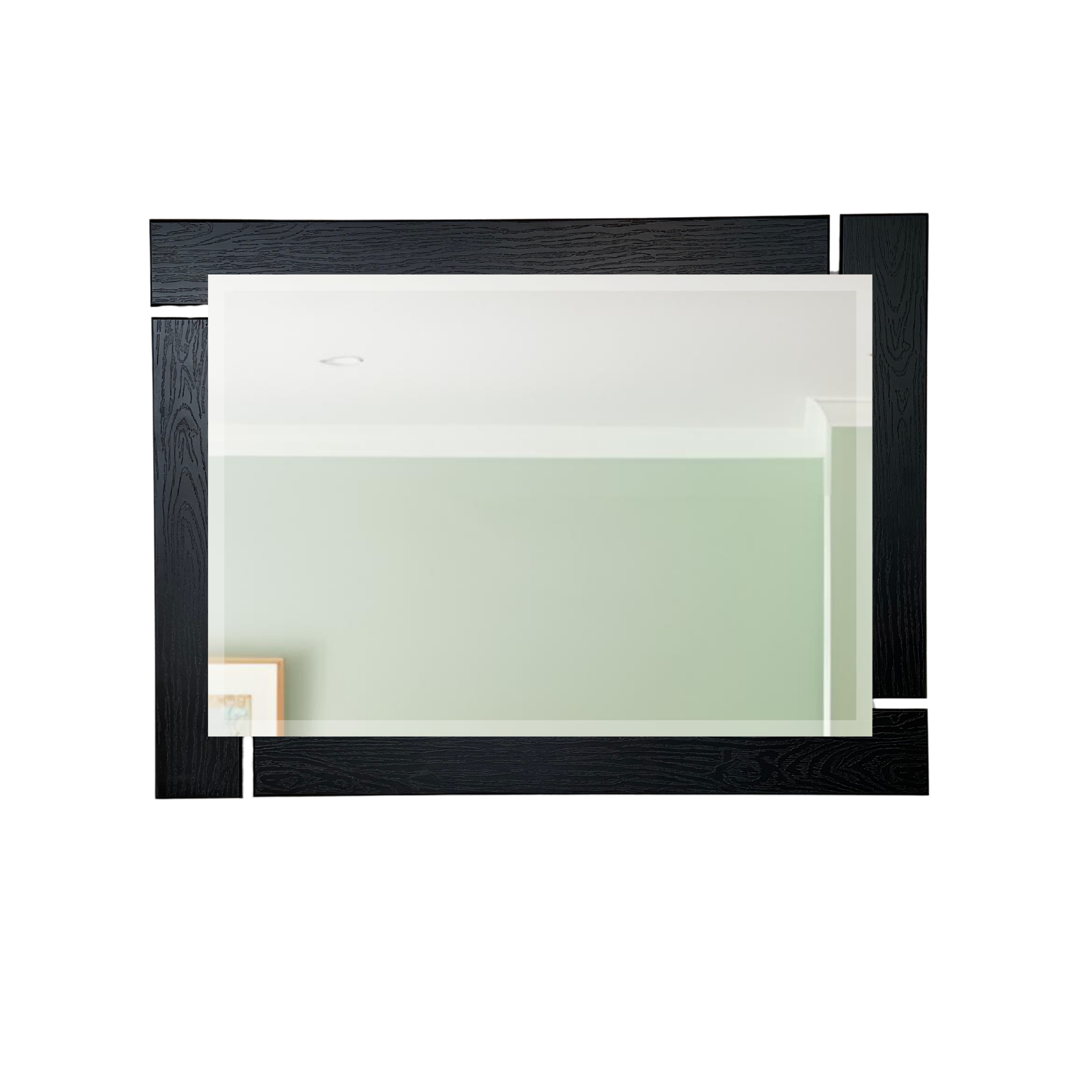 Espejo decorativo pared 96x78 cm marco negro | ARD