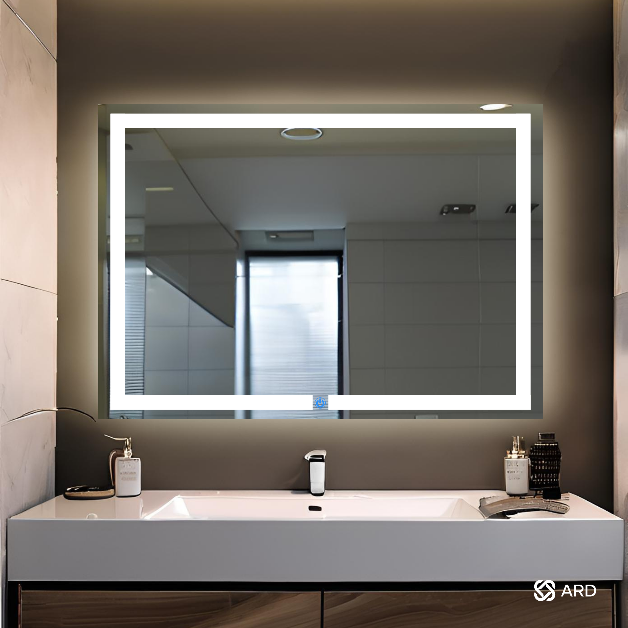 Espejo para baño con luz LED 120x90 cm | Glanz Prestige ARD