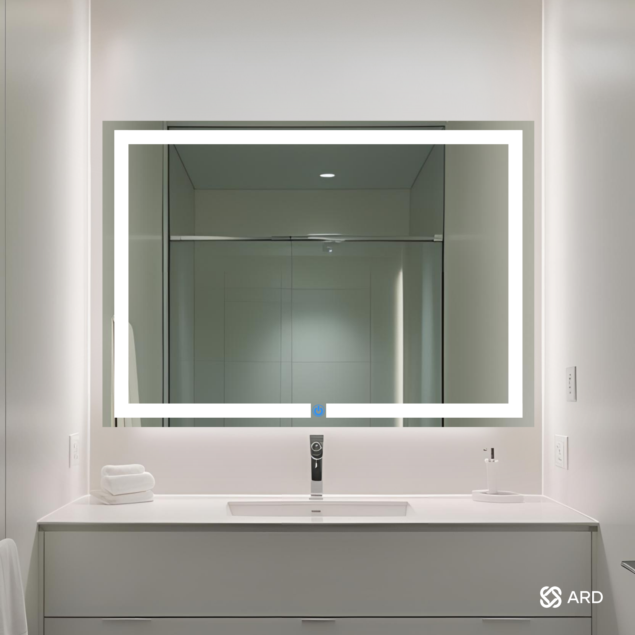 Espejo para baño con luz LED 120x90 cm | Glanz Prestige ARD
