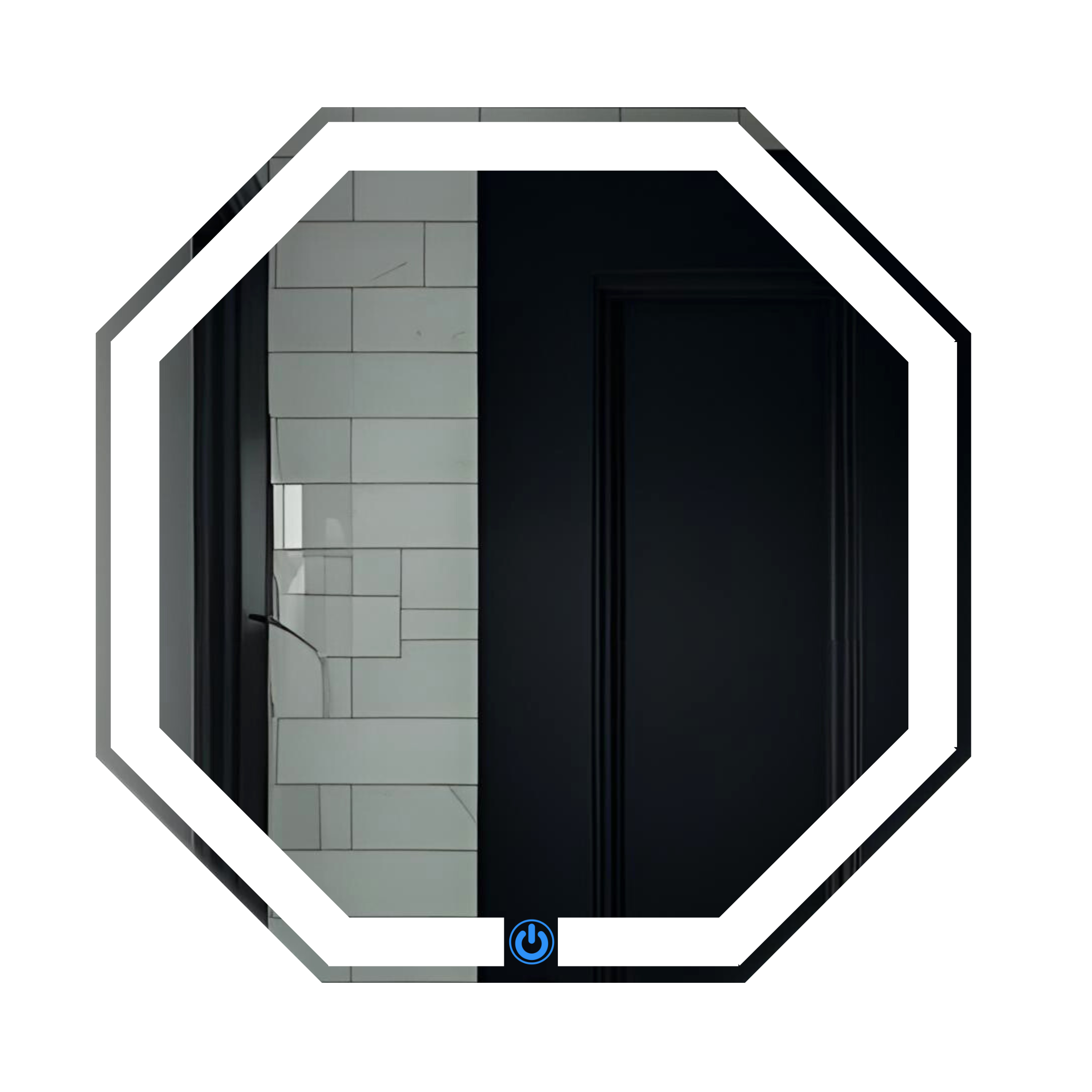 Espejo para baño con luz LED octagonal 60x60 cm | ARD