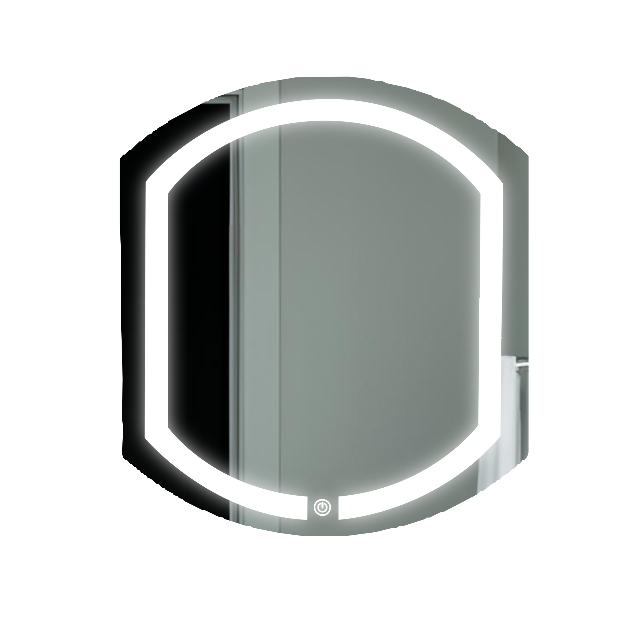 Espejo para baño con luz LED ovalado 60x52 cm | ARD