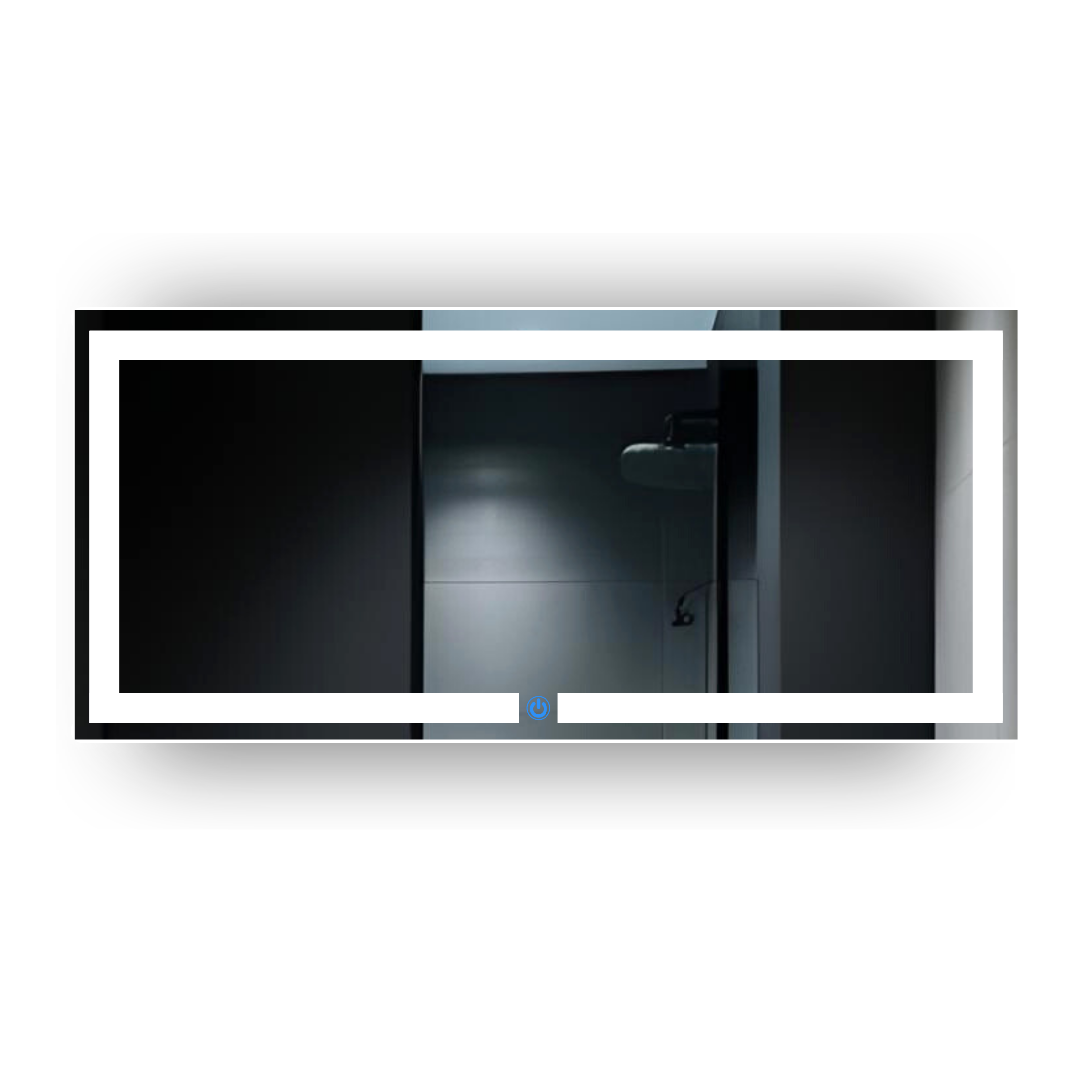 Espejo para baño con luz LED rectangular 120x52 cm encendido touch | Glanz Luminous Glass ARD