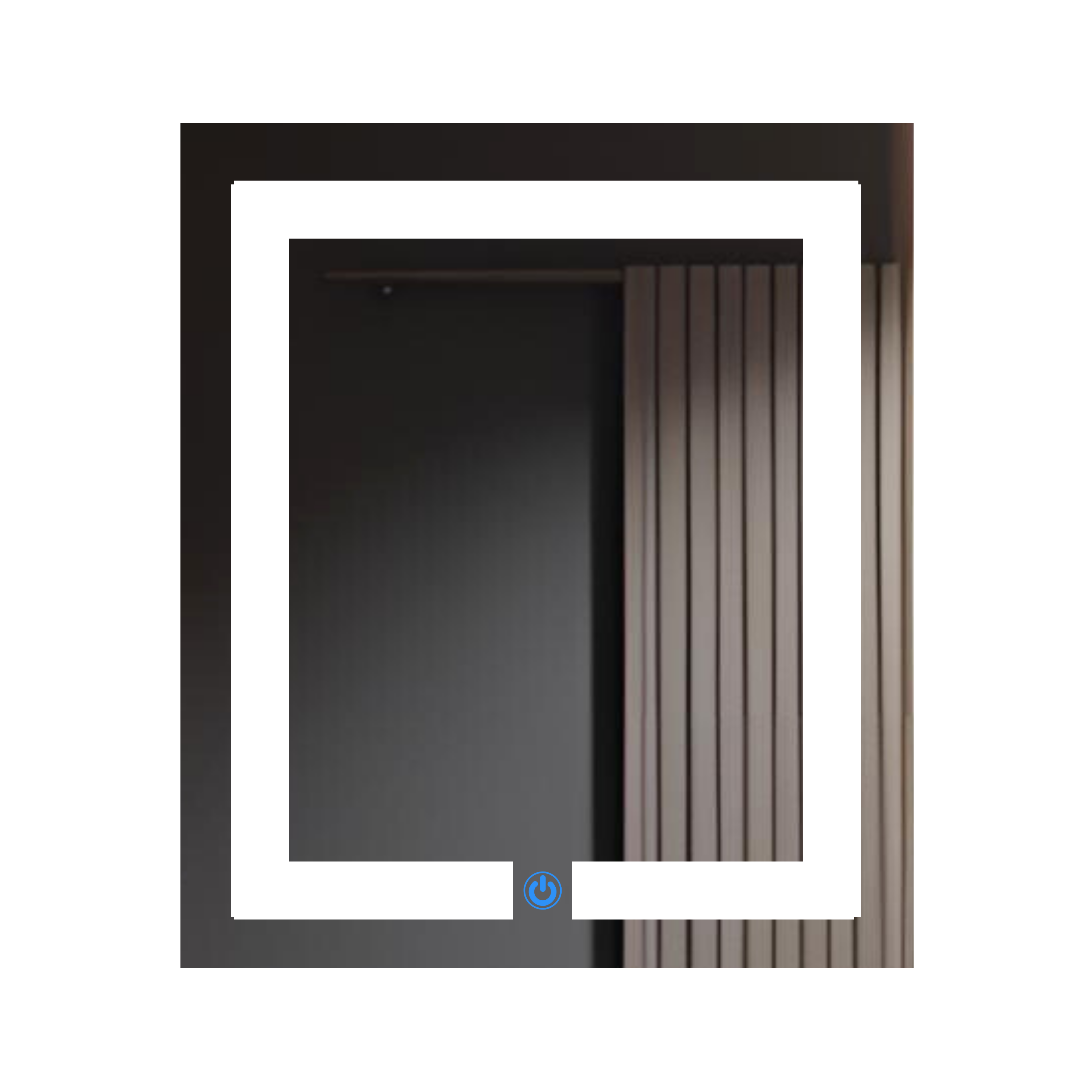 Espejo para baño con luz LED rectangular 60x52 cm encendido touch | Glanz Luminous Glass ARD