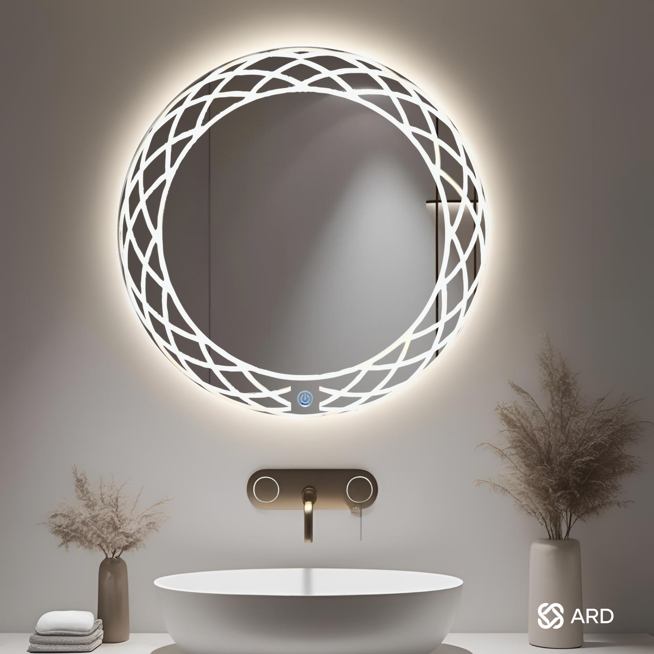 Espejo para baño con luz LED redondo 60 cm | ARD