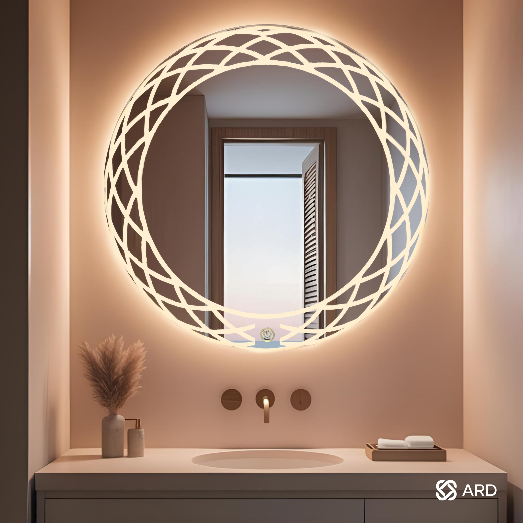 Espejo para baño con luz LED redondo 60 cm | ARD