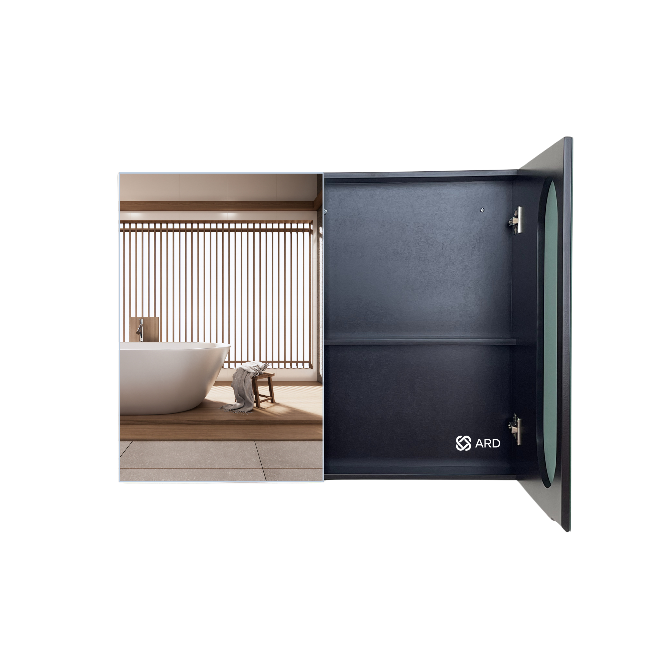 Gabinete para baño con espejo 78x60 cm montaje en pared