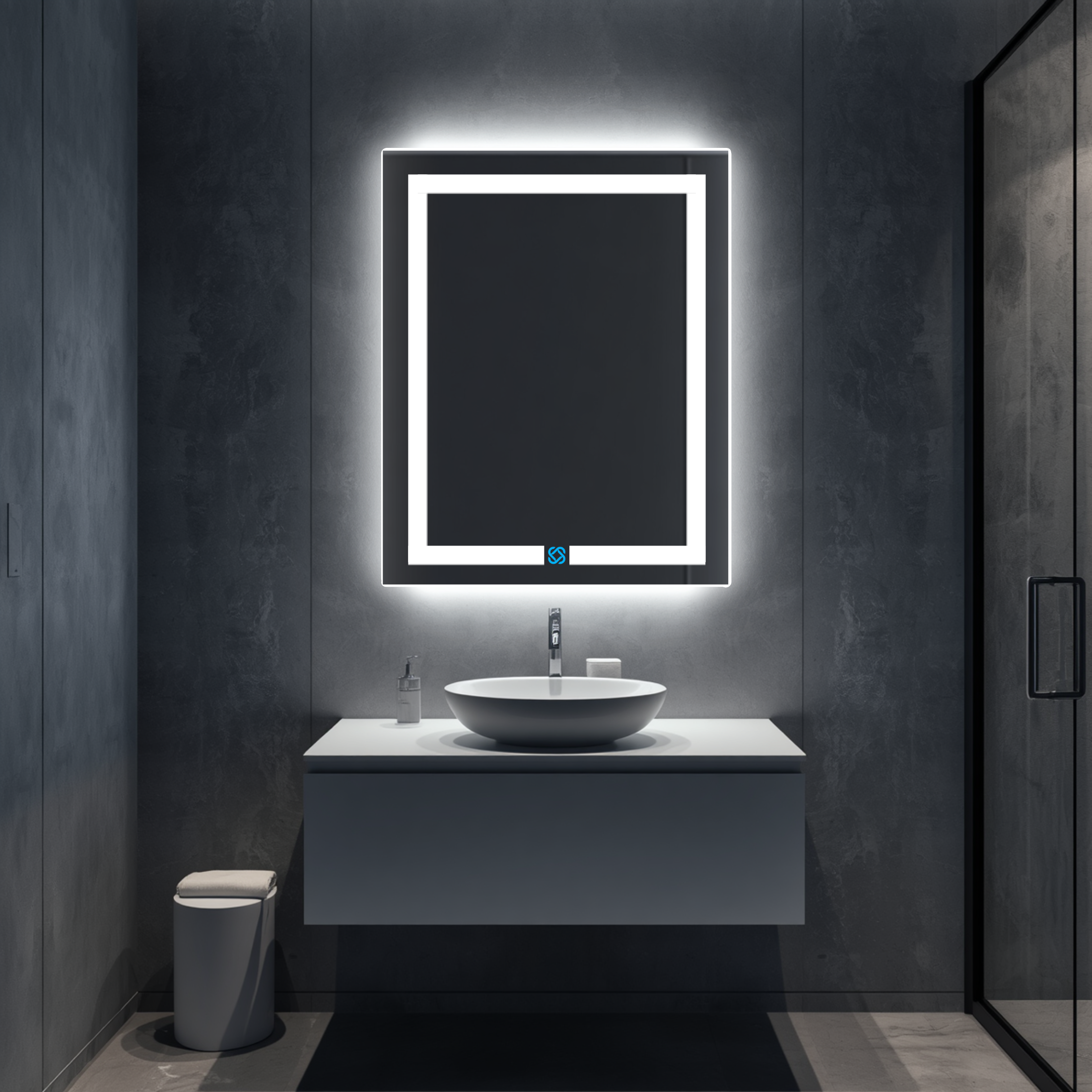 Espejo para baño con luz LED ARD rectangular GLG 78 × 60 cm
