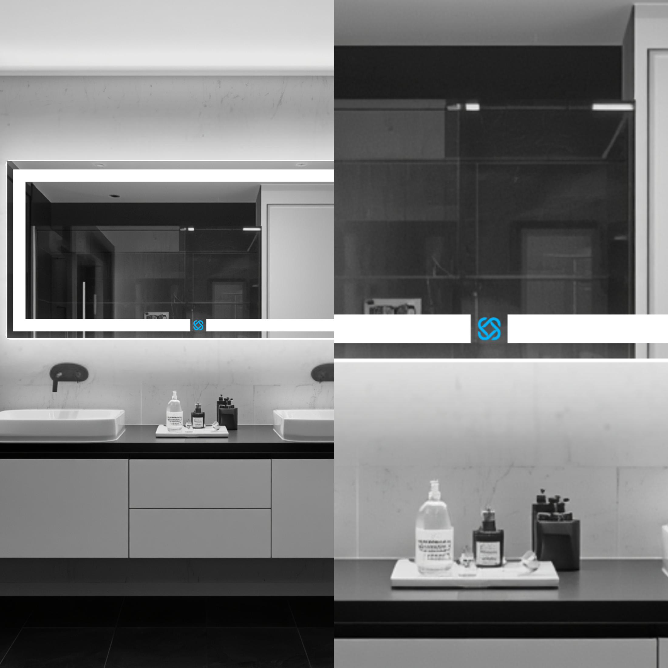 Espejo para baño con luz LED ARD rectangular GLG 52 × 120 cm