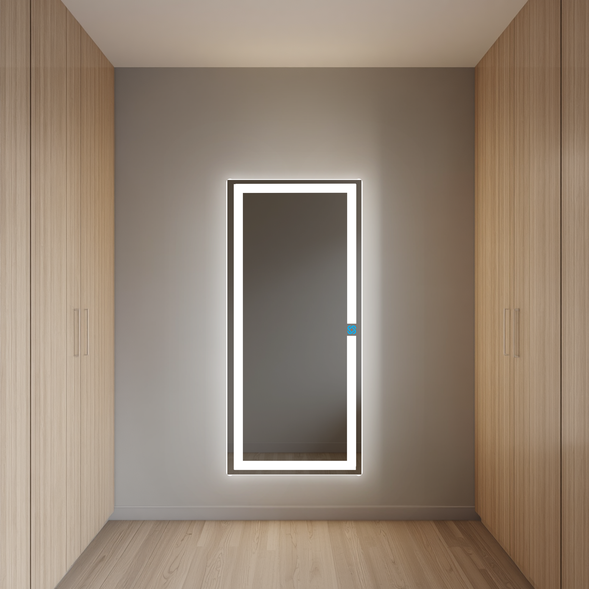 Espejo de cuerpo completo con luz LED ARD rectangular GLG 120 × 52 cm