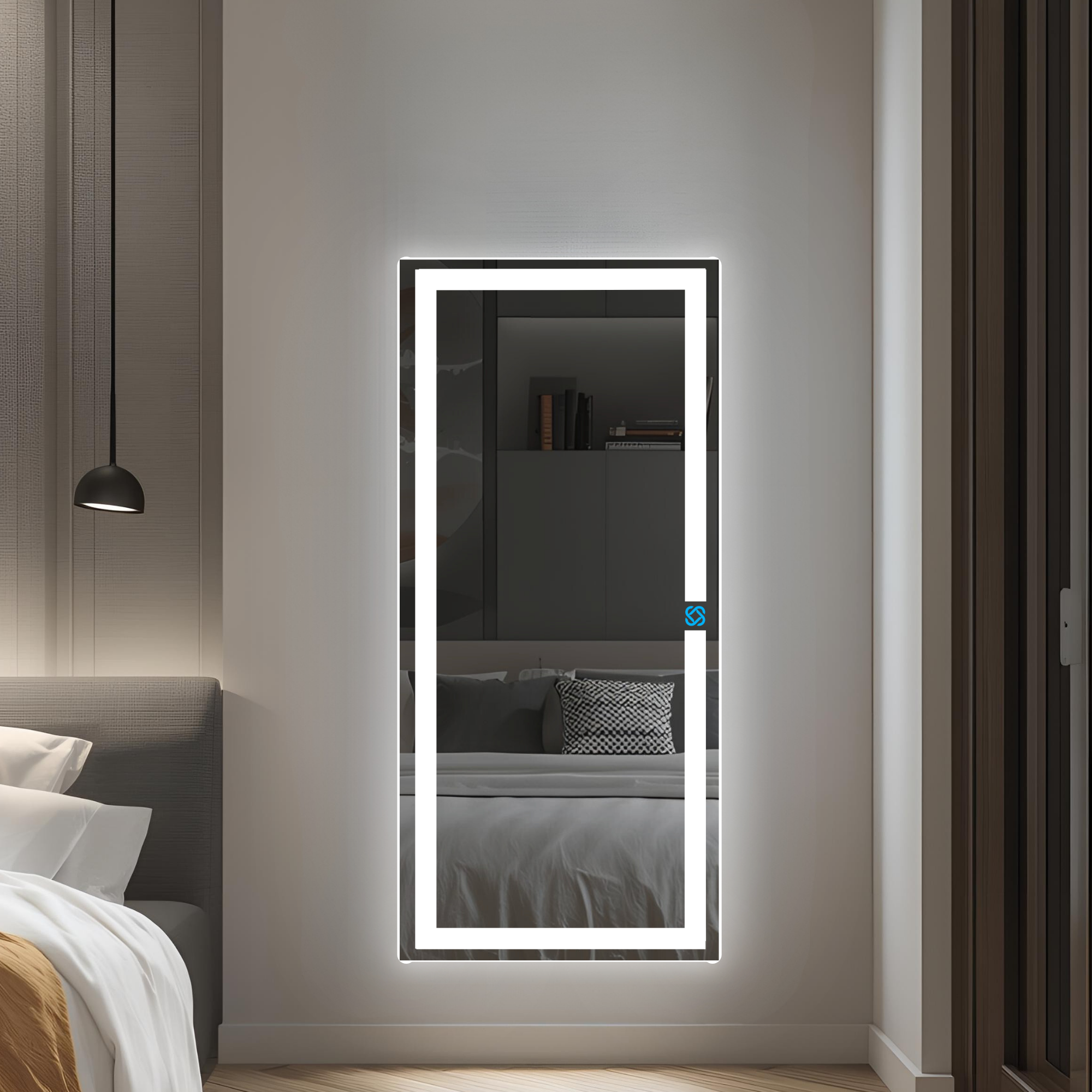 Espejo de cuerpo completo con luz LED ARD rectangular GLG 120 × 52 cm
