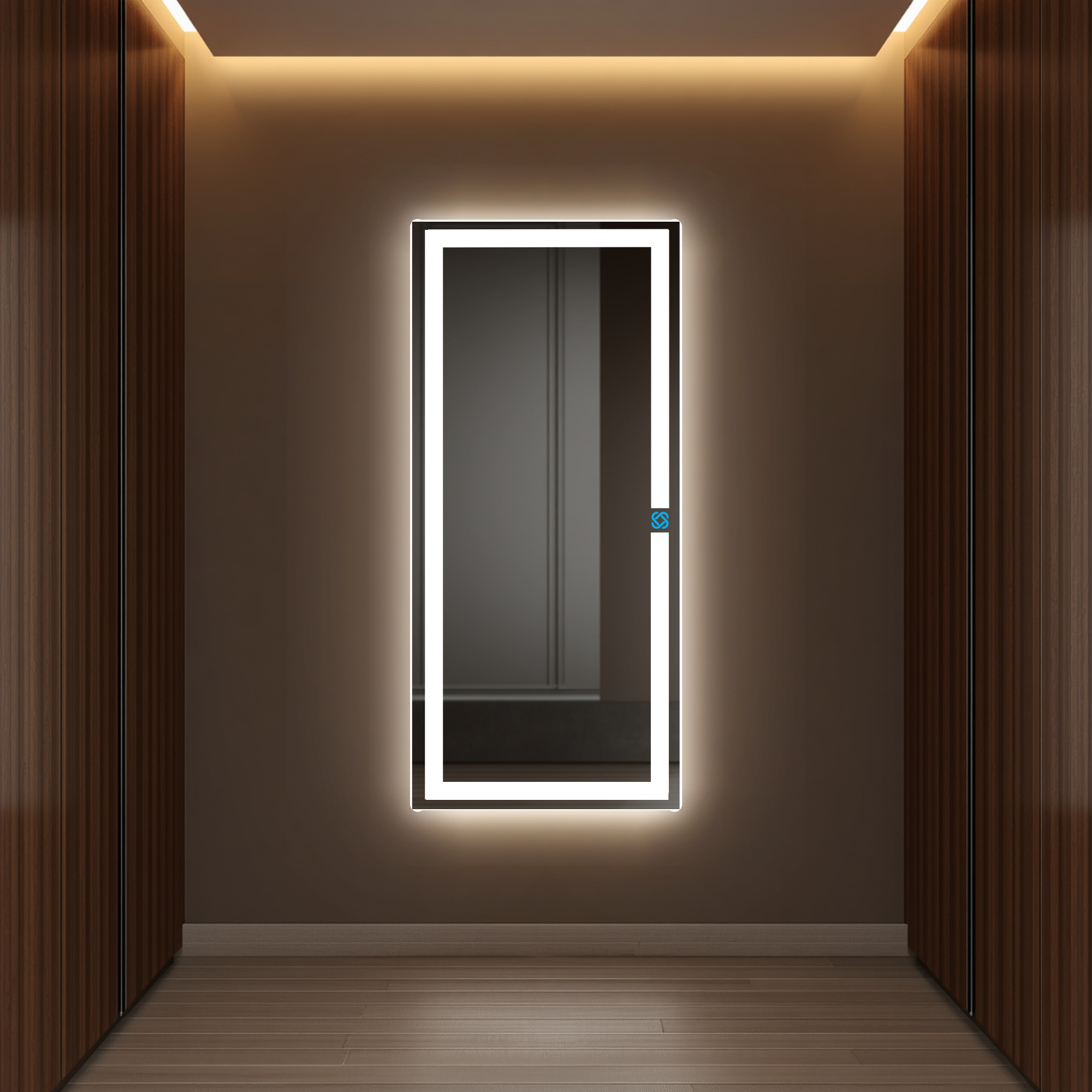 Espejo de cuerpo completo con luz LED ARD rectangular GLG 120 × 52 cm
