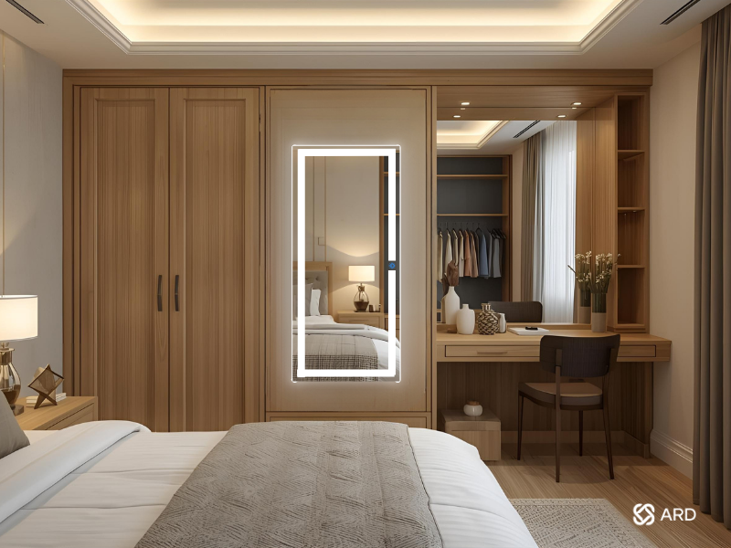 Espejo de cuerpo completo con luz led ARD Full Body cuarto de hotel de lujo