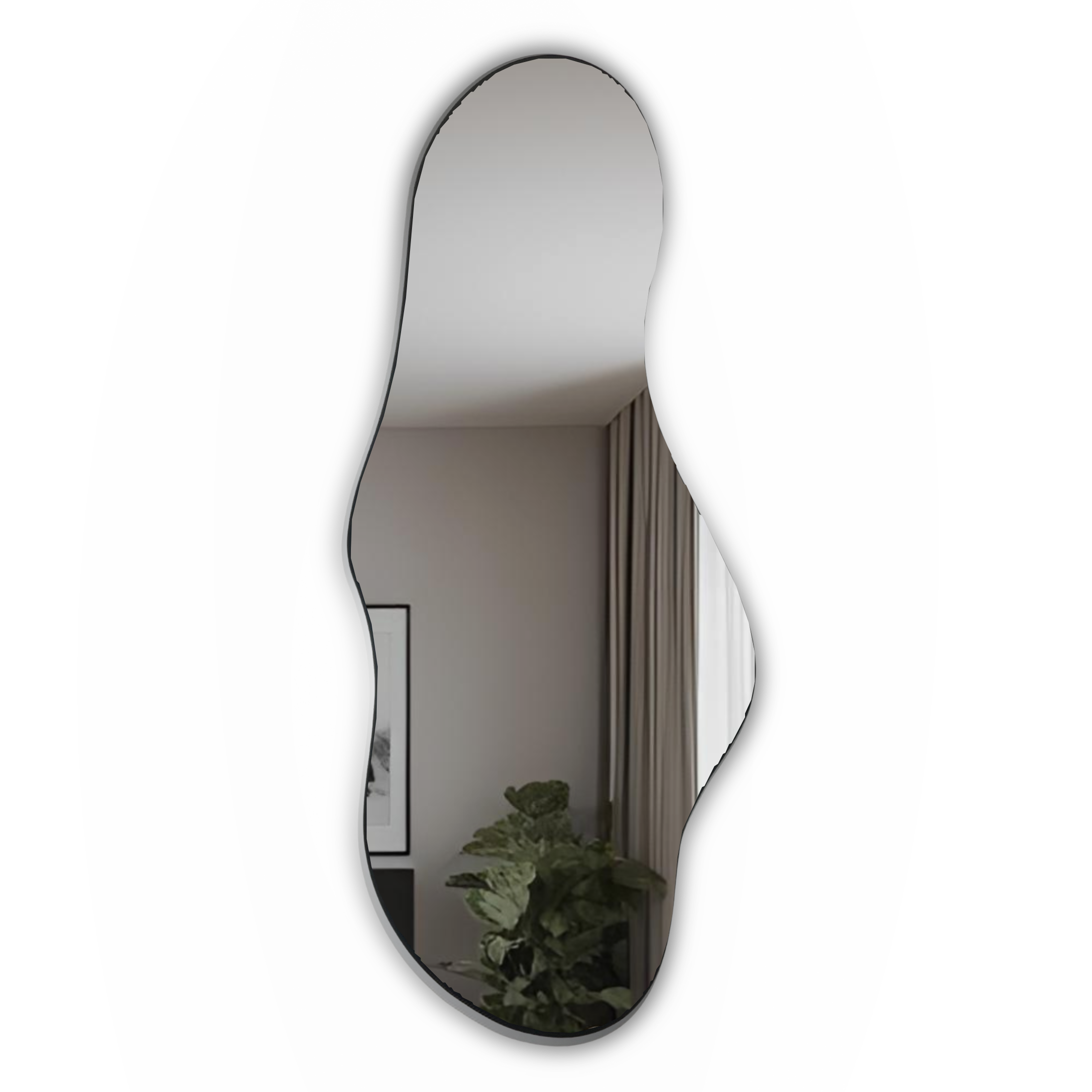 Espejo decorativo de pared irregular 120x55 cm | Glanz Cloud ARD