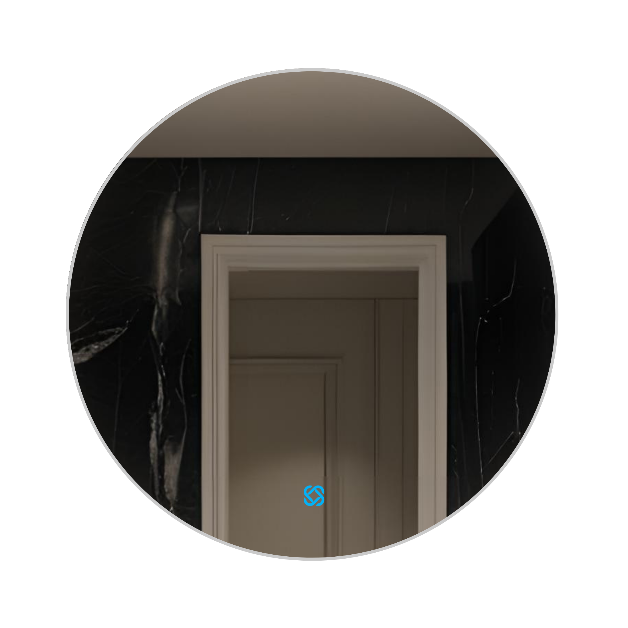 Espejo decorativo con luz LED ambiental ARD Backlit Soul redondo 60 cm