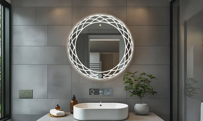 Video espejo led para baño ARD Modelo mirage en baño moderno minimalista de lujo